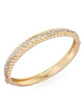 Twisted Rope 14K (or 18k upon request) Yellow Gold Bangle Bracelet